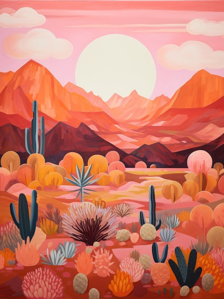 Cactus And Desert Painting 1