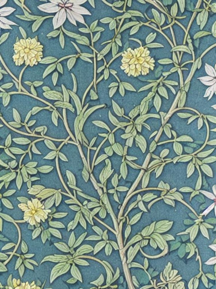 White Ash tree Vintage Botanical