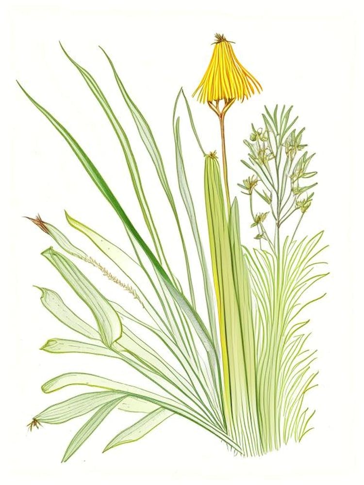 Citronnelle Épices Et Herbes - Illustration Au Crayon 1