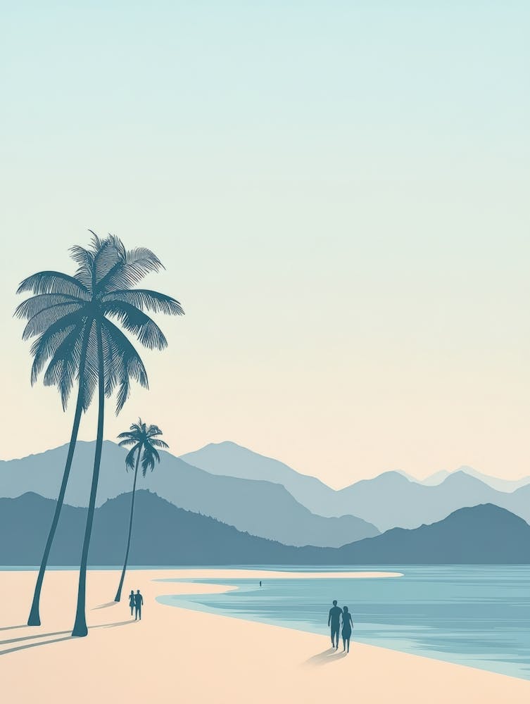 Palm Trees On The Beach 2