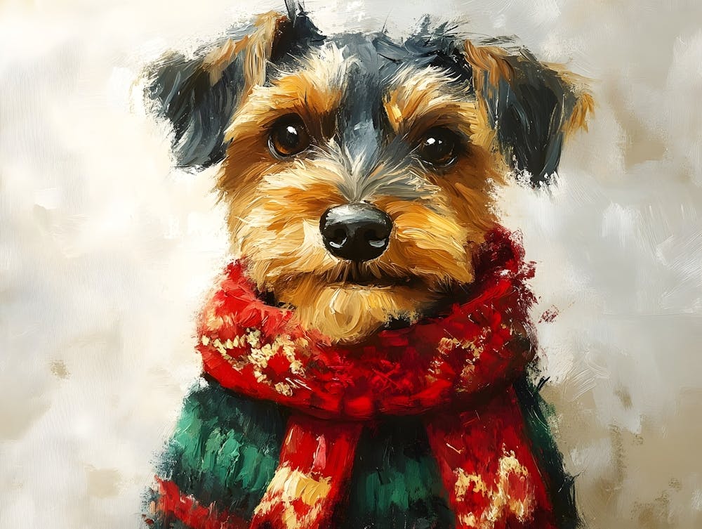 Airedale In Christmas Sweater 10