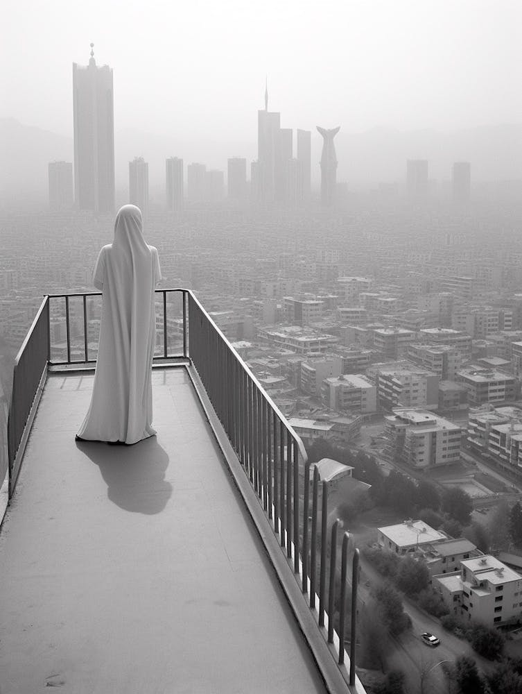 Tehran, Iran, Black And White Old Photo 2