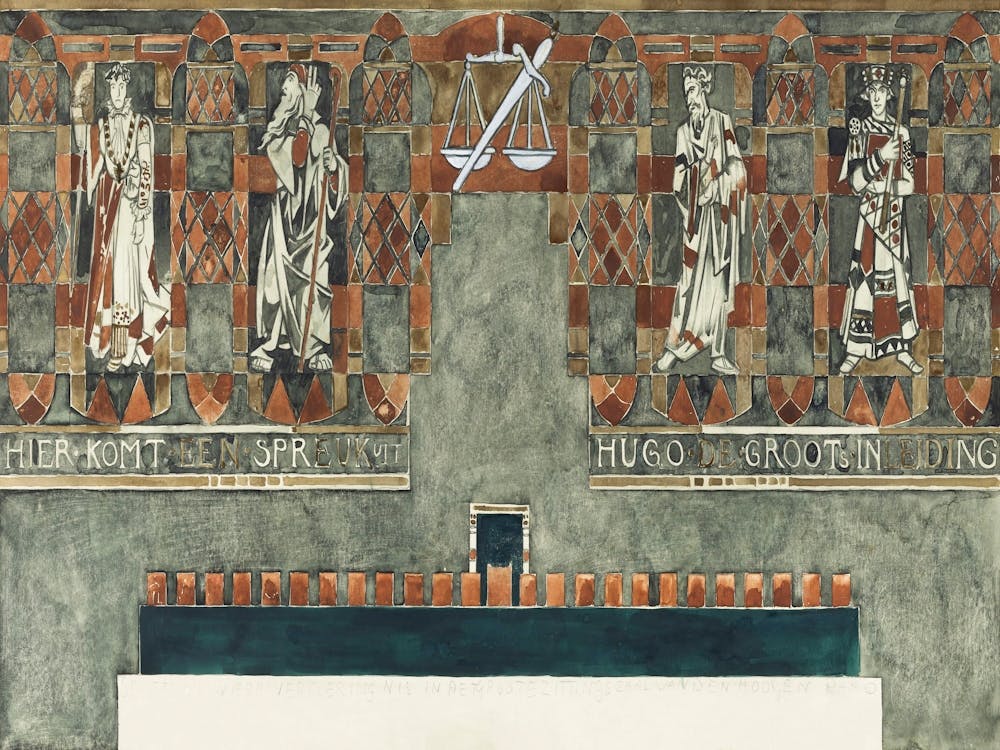 Fourth Design For Marble Decoration In The Supreme Court In The Hague (1868–1938), Richard Roland Holst