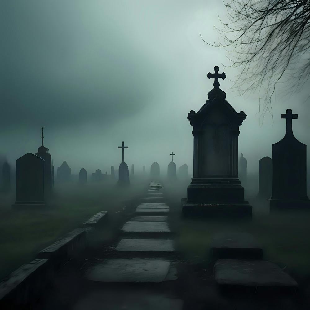 Cemetery In The Fog