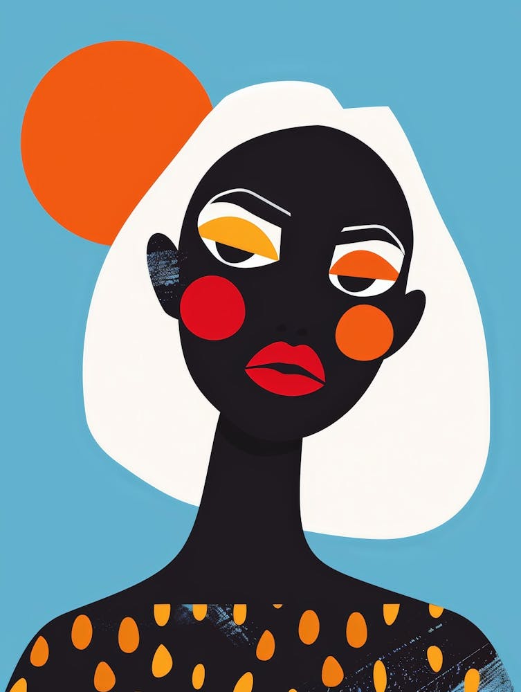 Black Woman With Polka Dots