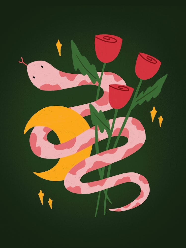 Snake And Roses