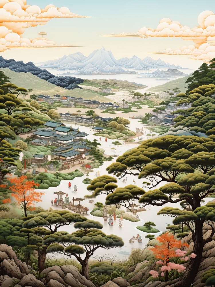 Shikoku Pilgrimage In Shikoku, Ukiyo E Drawing 3