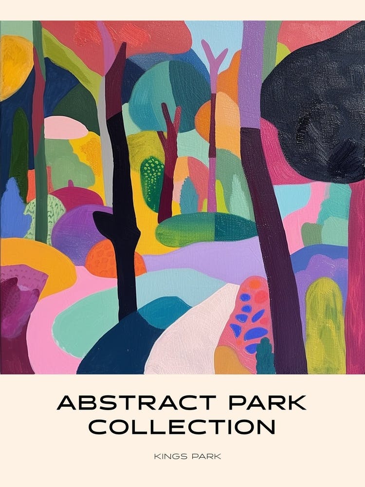 Abstract Park Collection Poster Kings Park Perth Australia 1