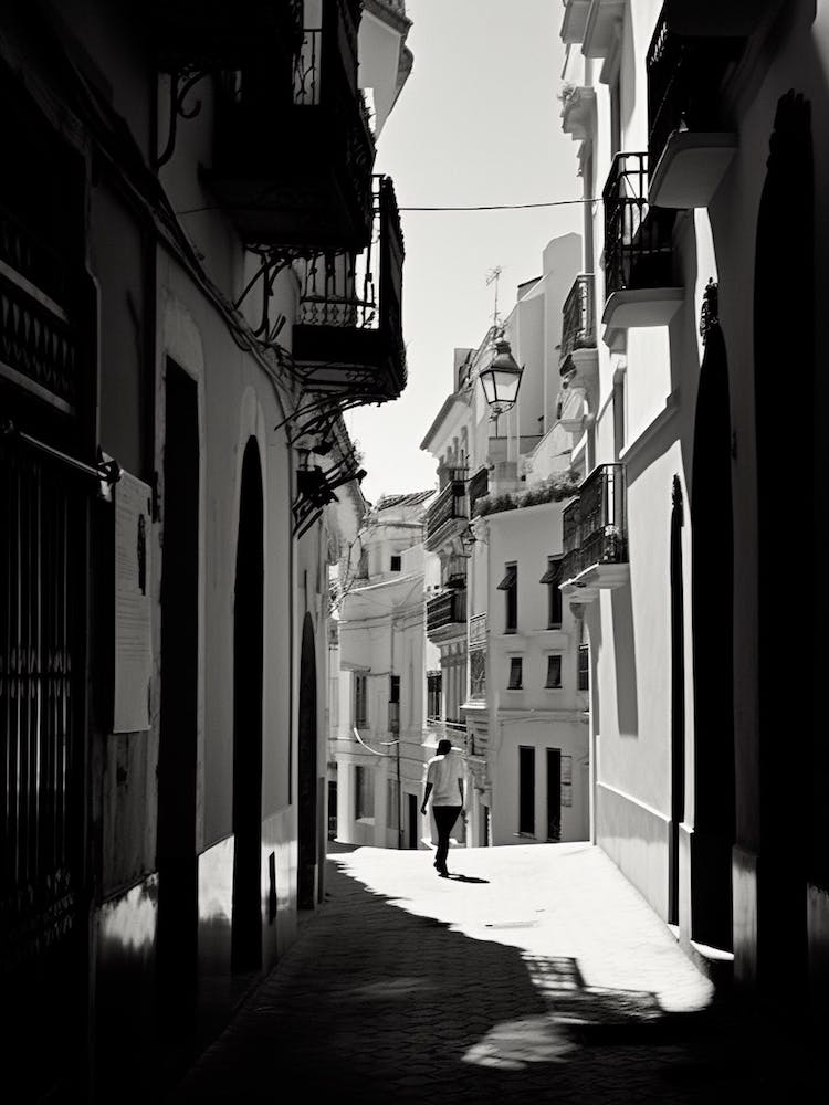 Malaga, Spain, Black And White Analogue Photography 2