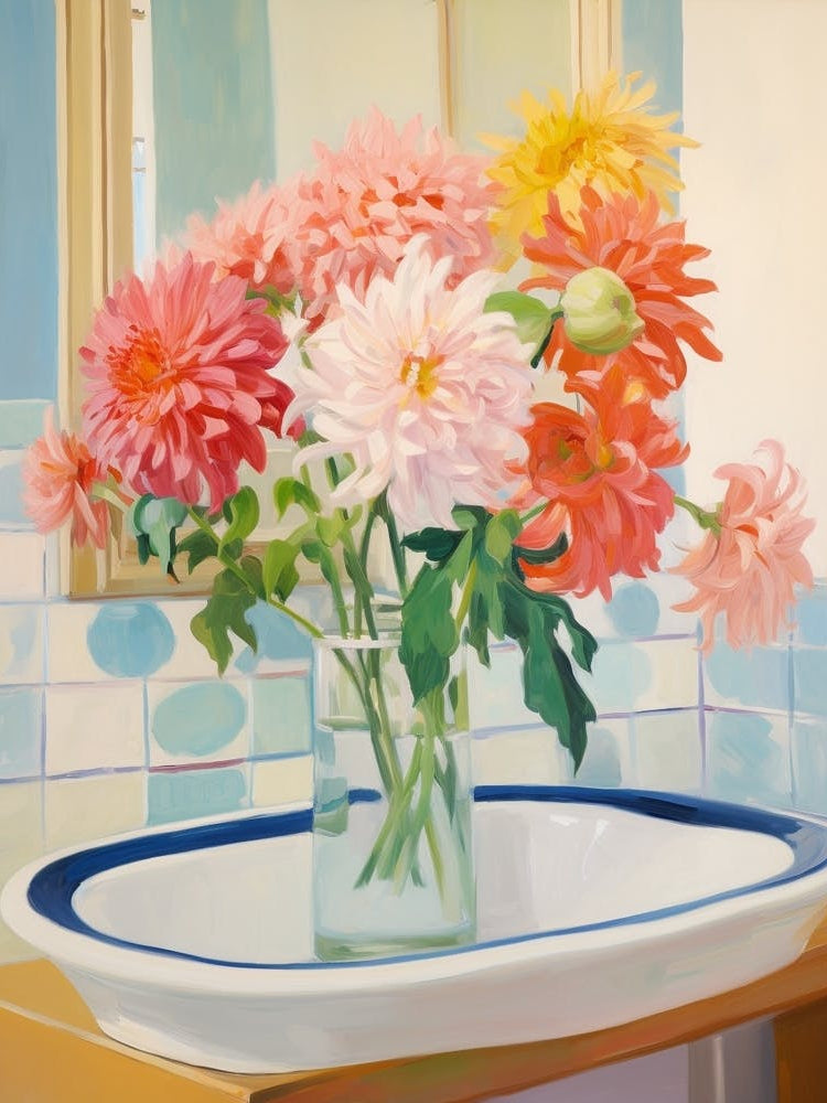 A Vase With Dahlia, Flower Bouquet 2