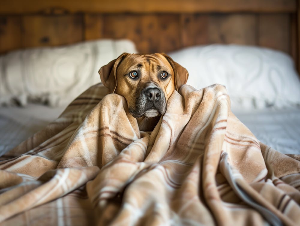 Dog Under A Blanket