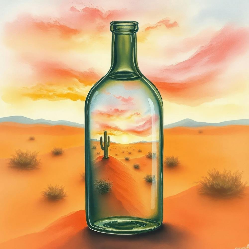 Cactus In A Bottle