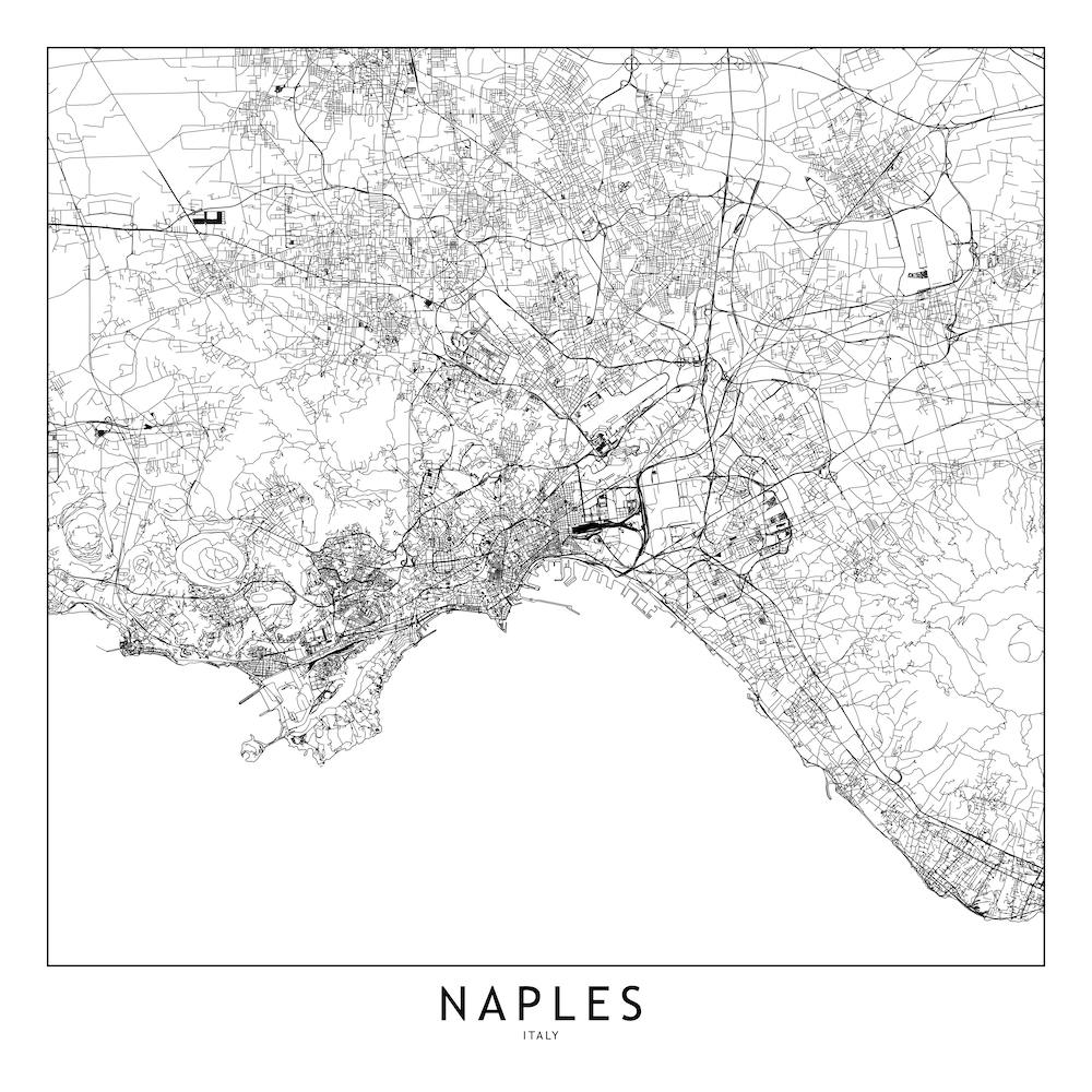 Naples White Map Square