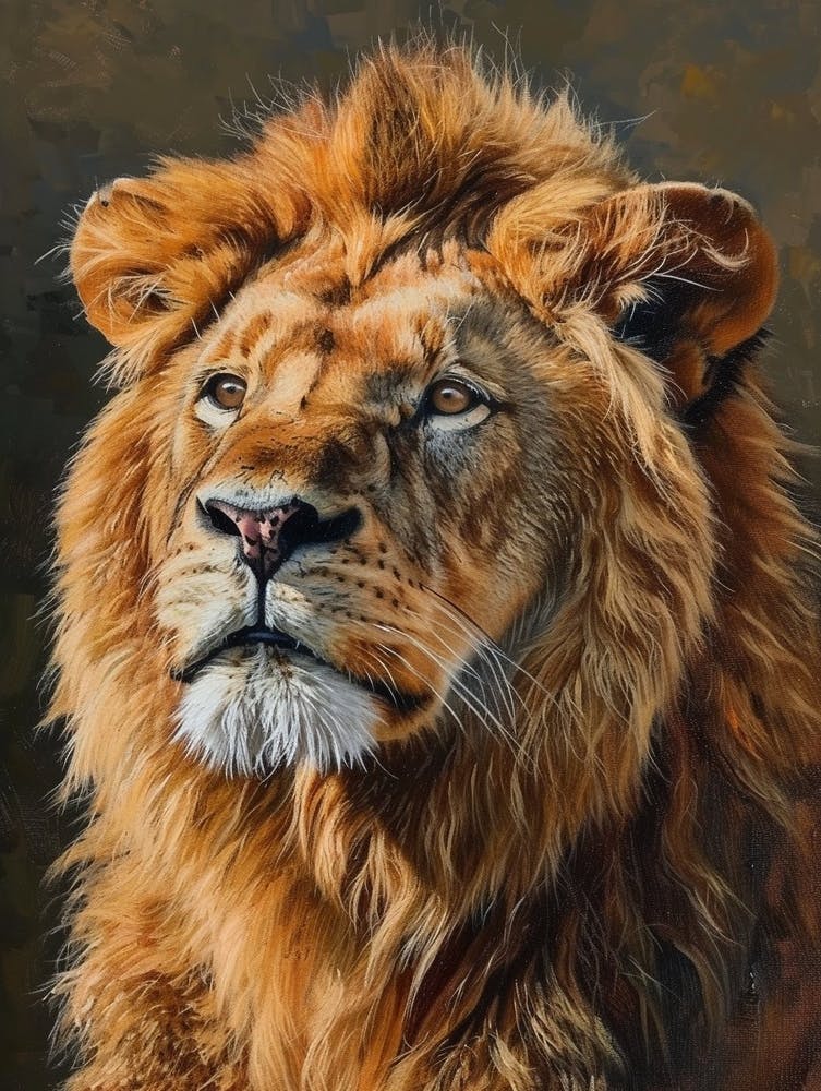 Barbary Lion Portrait Close Up 1