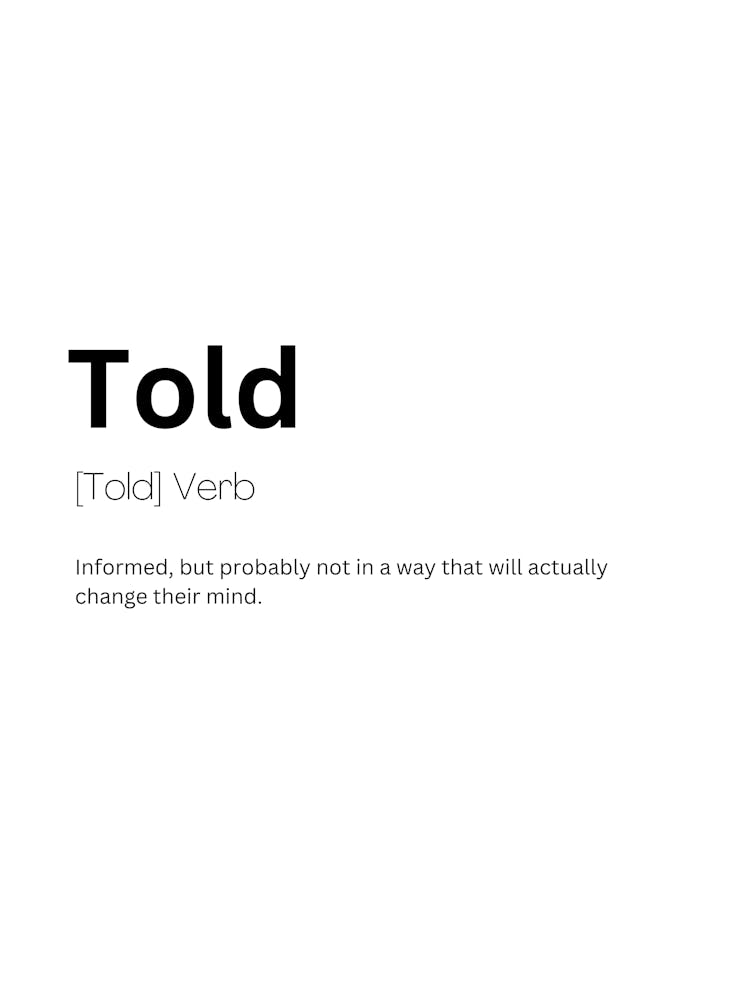 Told Definition Meaning