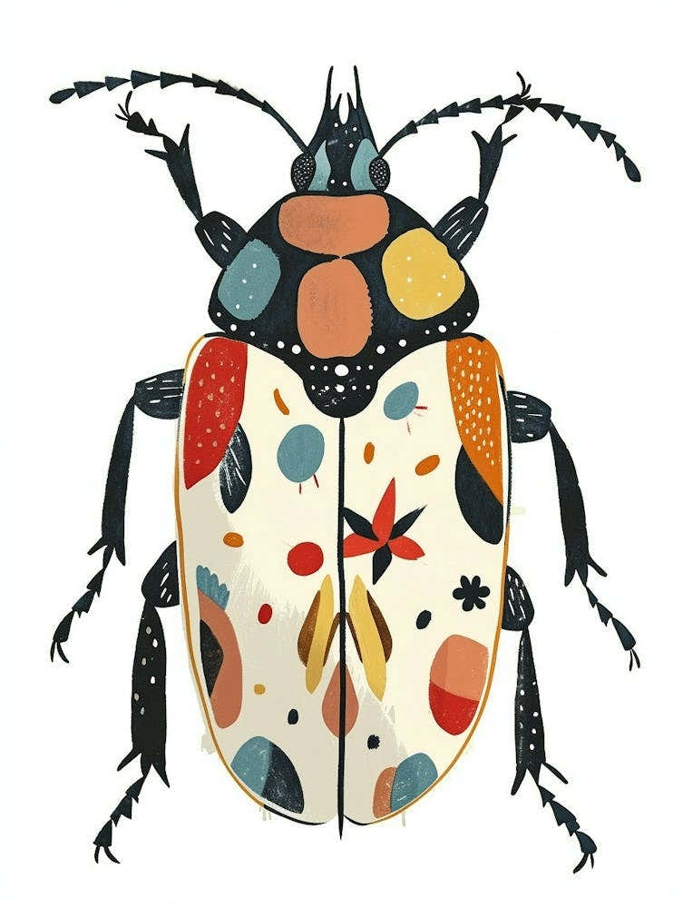 Colourful Insect Illustration Flea Beetle 19
