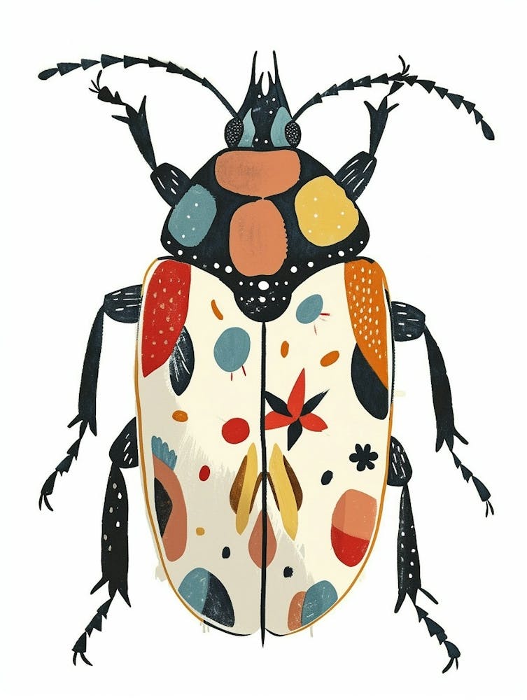 Colourful Insect Illustration Flea Beetle 19