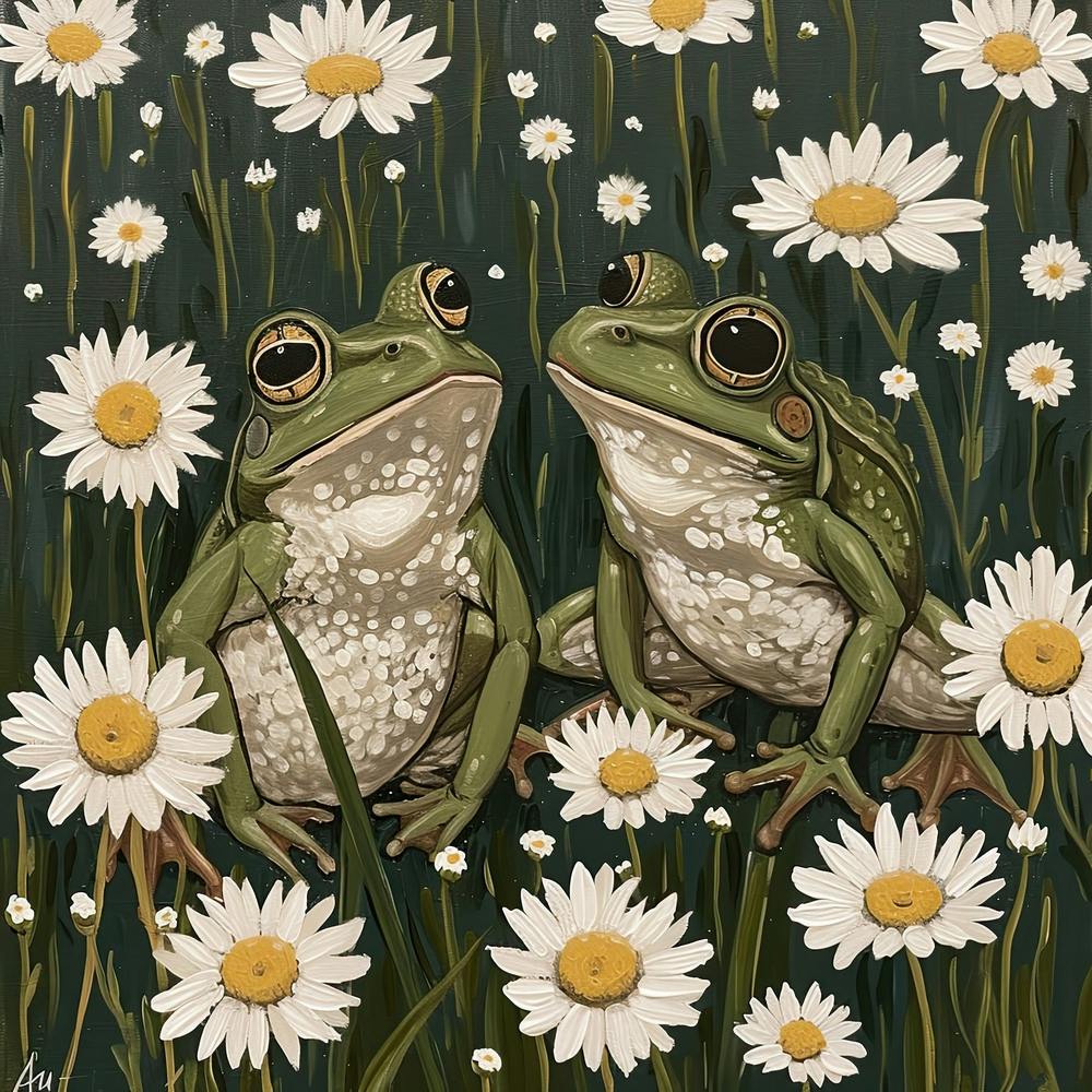 Frogs And Toads Fairycore Painting 1