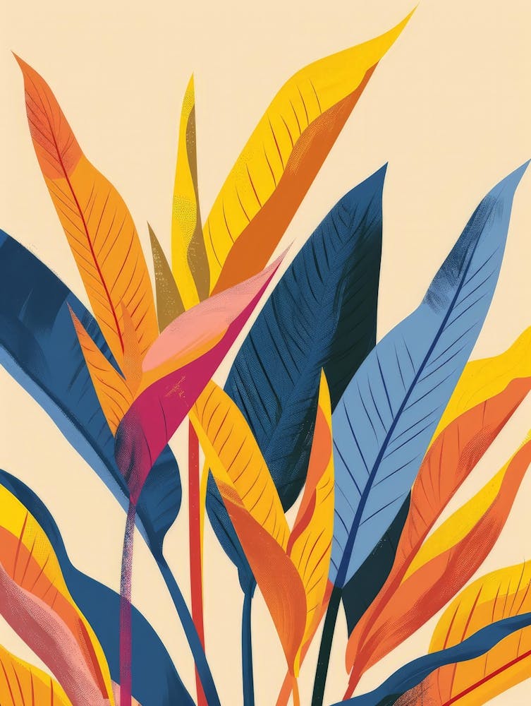 Tropical Leaves Canvas Print 6
