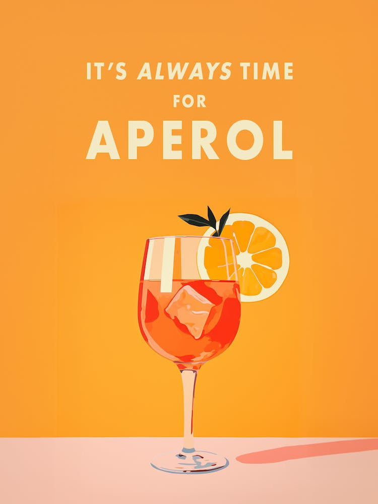 Matisse Inspired Always Time For Aperol Spritz Italy Poster