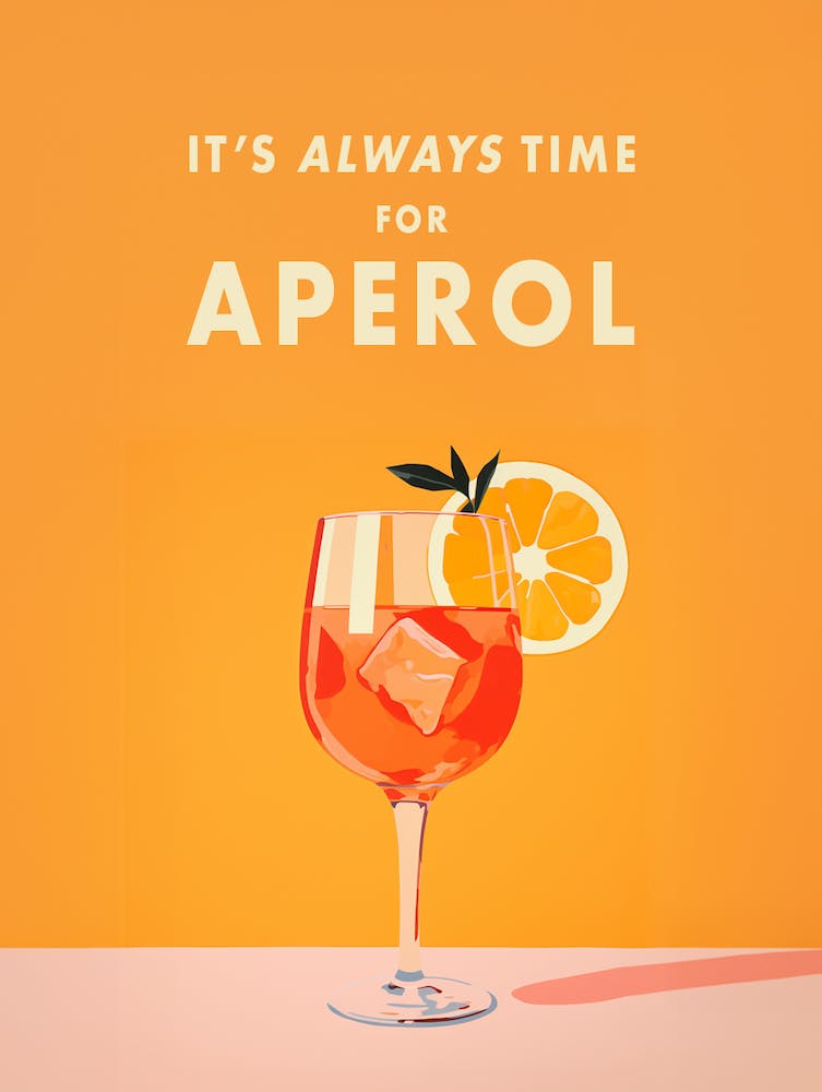 Matisse Inspired Always Time For Aperol Spritz Italy Poster