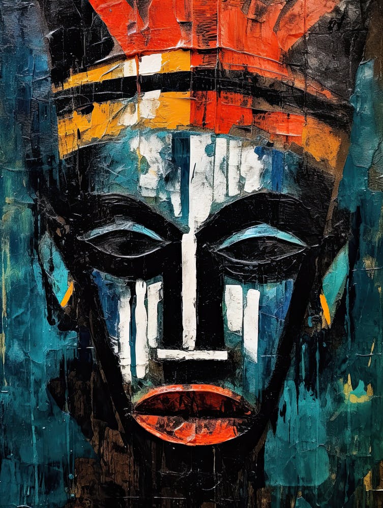 Ethereal Elegance; Tribal Mask Odyssey