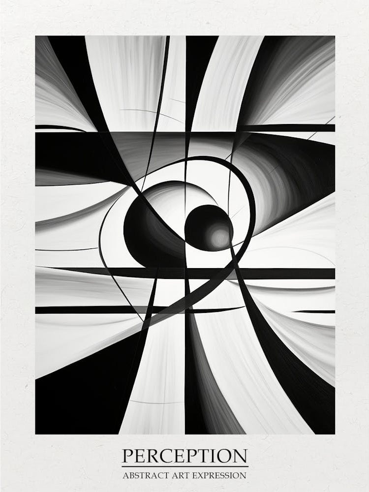 Perception Abstract Black And White 1 Poster