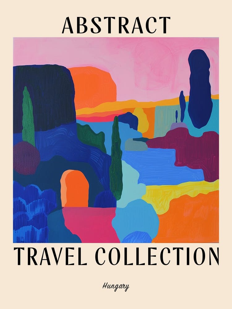 Abstract Travel Collection Poster Hungary 2