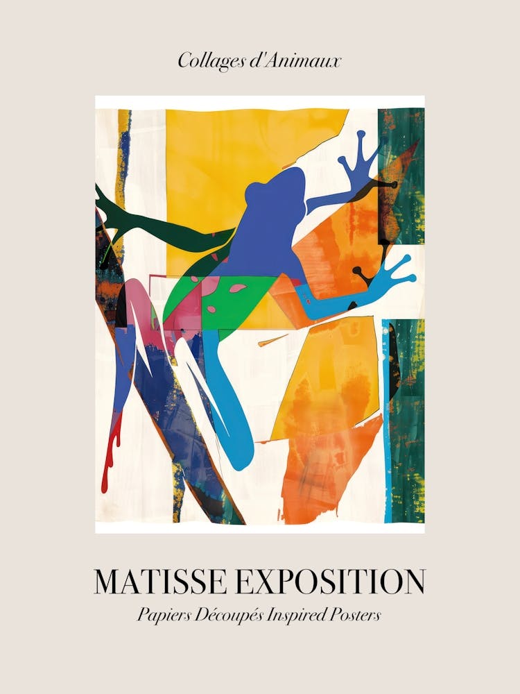Frosch 2 Matisse-inspiriertes Ausstellungstiere-Plakat