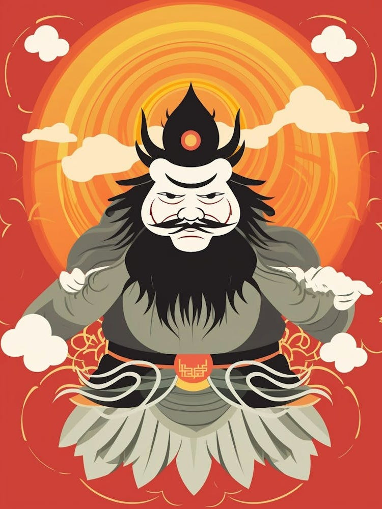 Raijin Thunder God Japanese Style 11