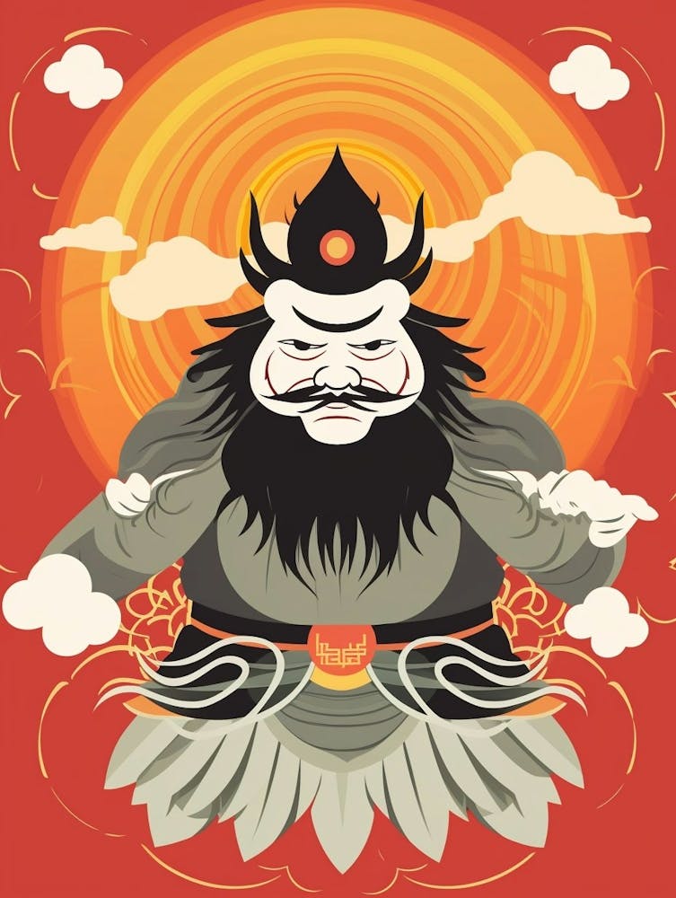 Raijin Thunder God Japanese Style 11