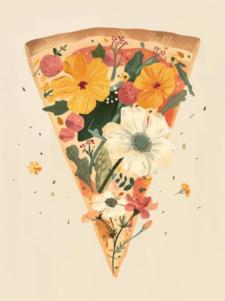 Pizza With Flowers