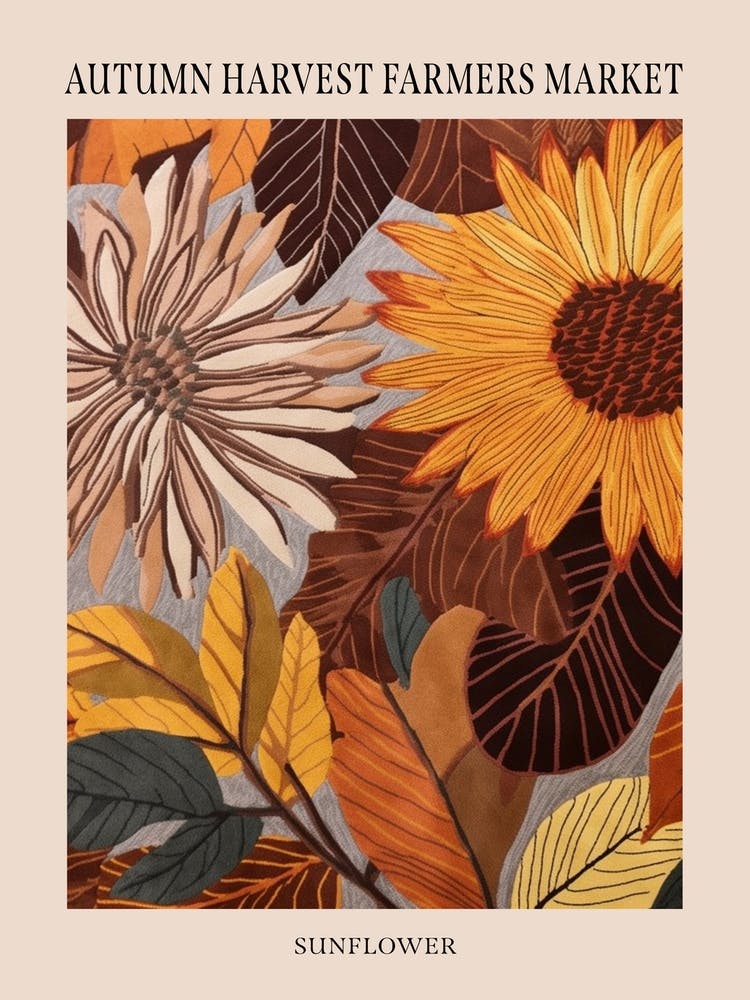 Fall Botanicals Sunflower 3 Poster