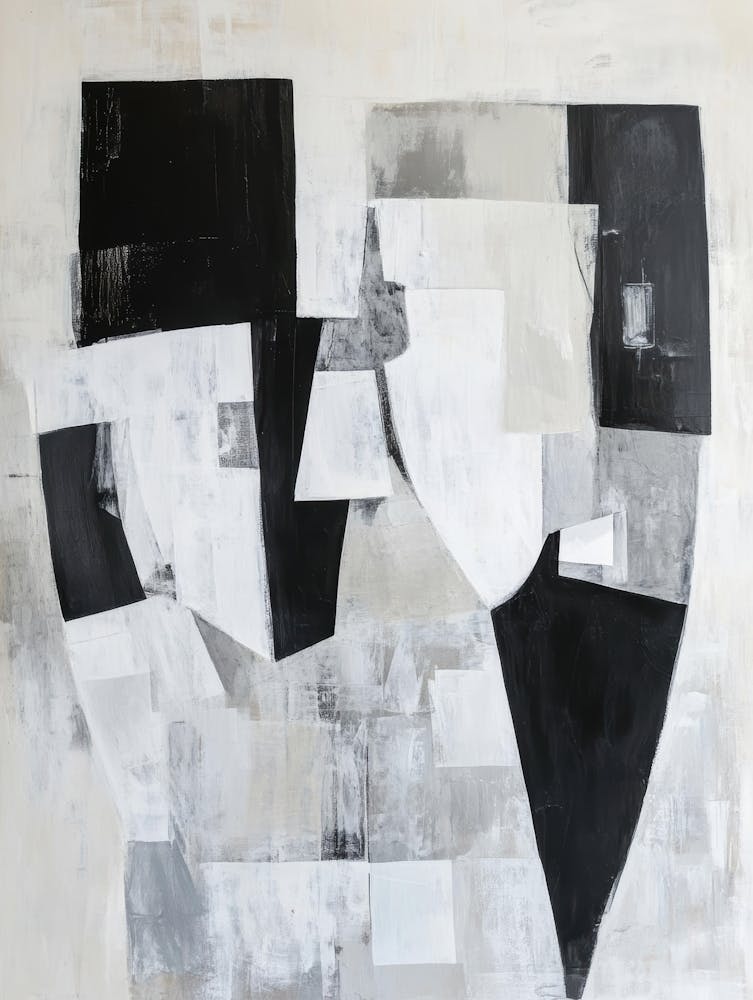 Abstract Black And White Painting 40