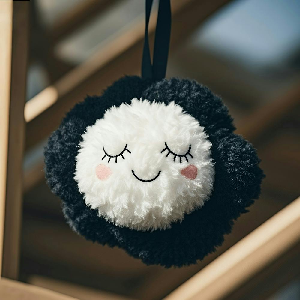 Pompon Noir et Blanc