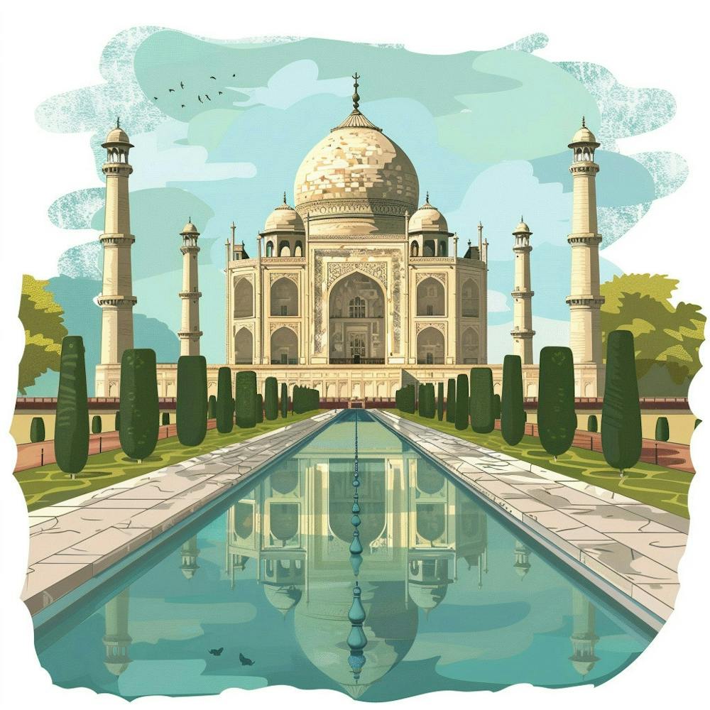 A Taj Mahal In Agra Vector Design Illustration 1719953680 3