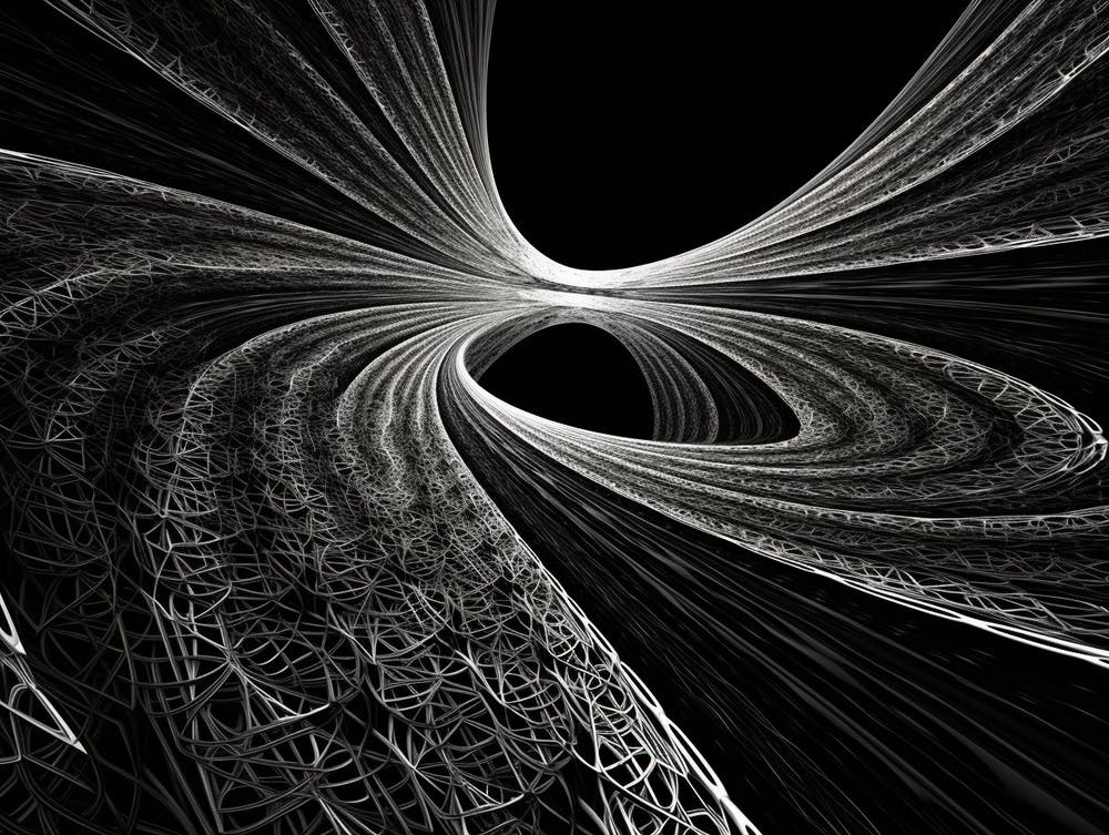 Infinity Abstract Black And White 8