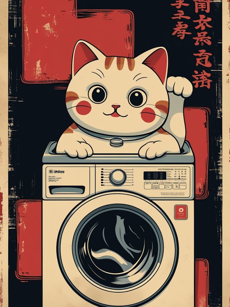 Chat Dans Une Machine à Laver 8