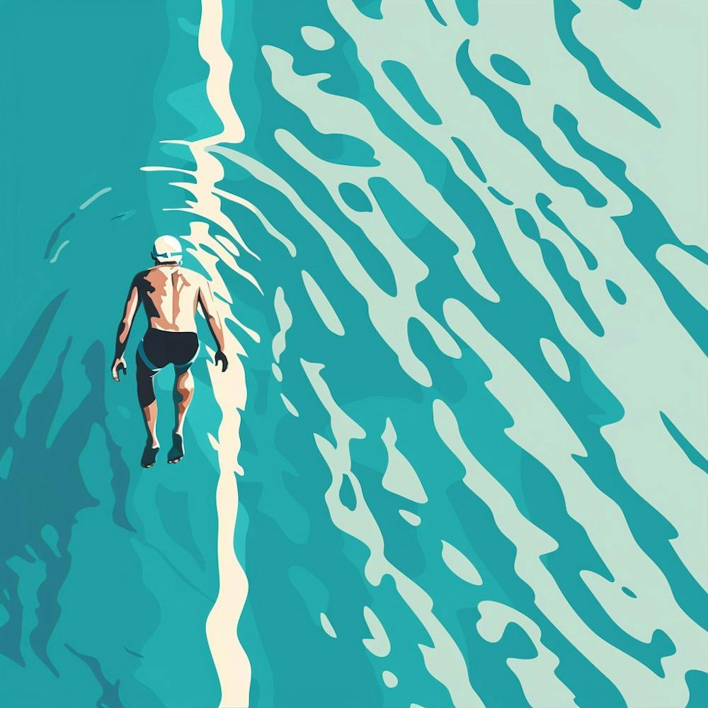 A Swimmer In A Pool Minimal Illustration 1718672260 4