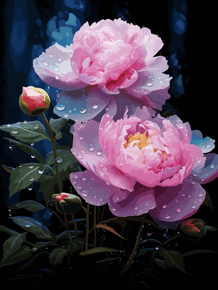 Peony Wildflower At Dawn (1)