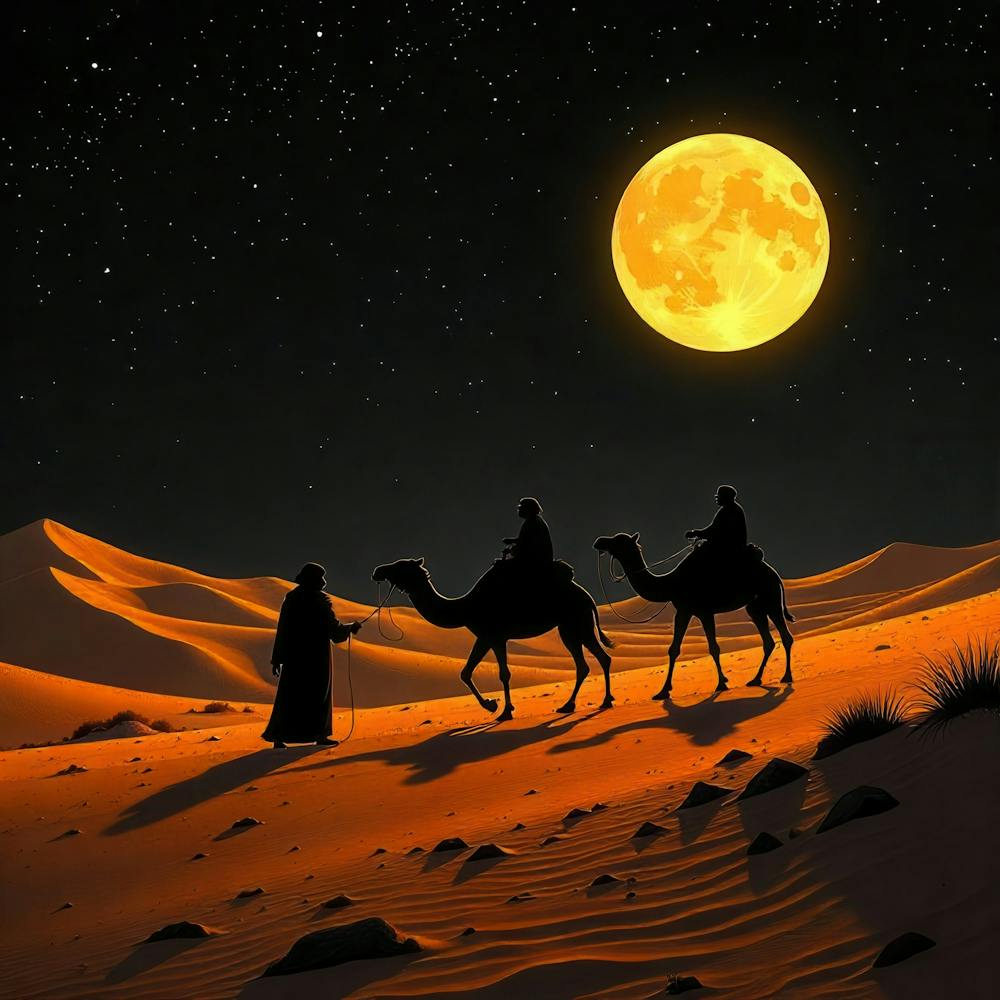 Les Trois Rois Mages Dans Le Désert