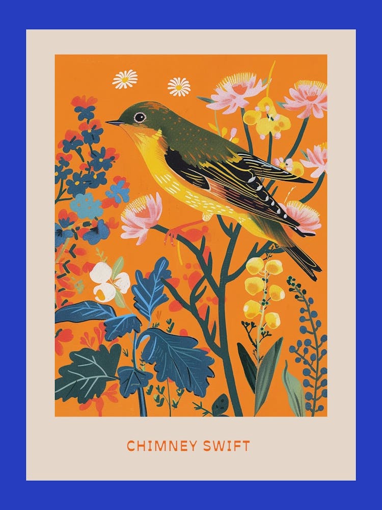 Spring Birds Poster Chimney Swift 4