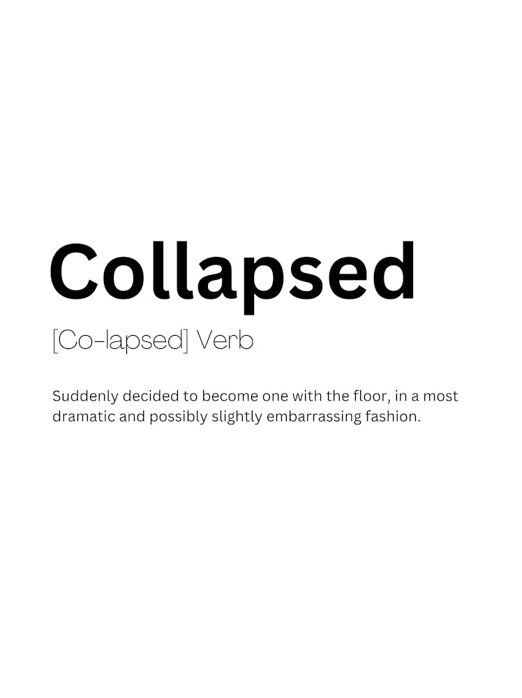 Collapsed Definition Meaning
