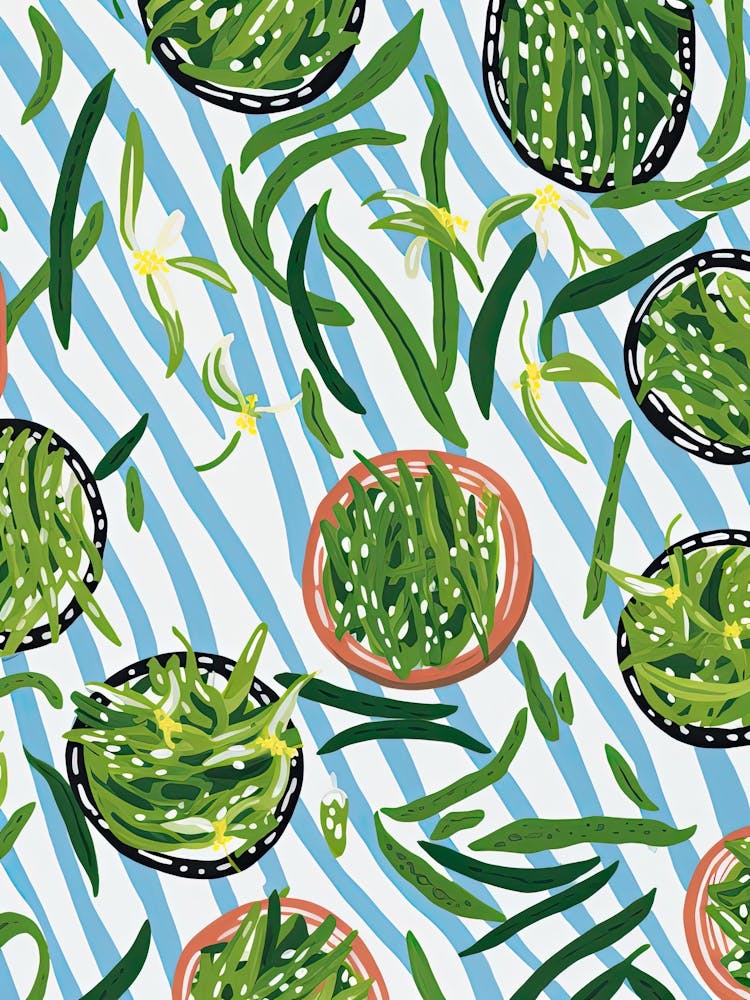 Garlic Scapes Summer Illustration 8