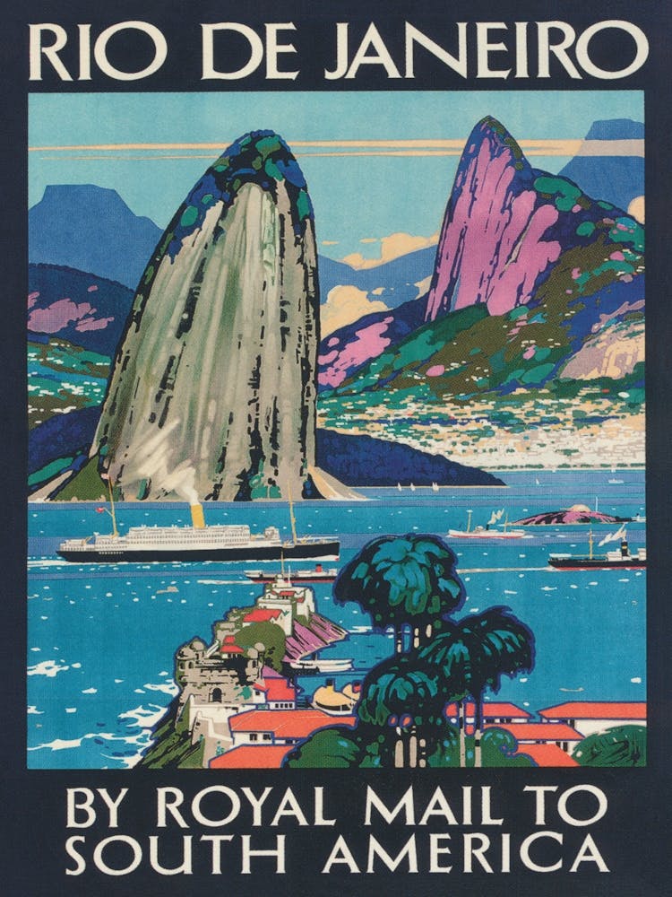 Rio De Janeiro Brasilien Vintage-Reiseposter