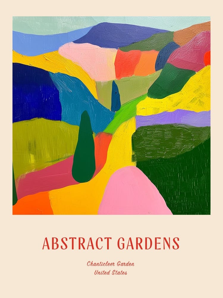 Colourful Gardens Chanticleer Garden Usa 1 Red Poster