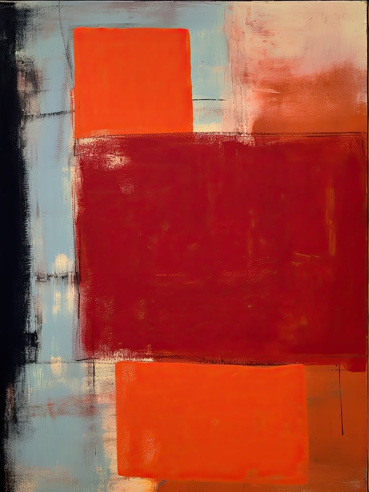 Red Tones Abstract Rothko Quote 2