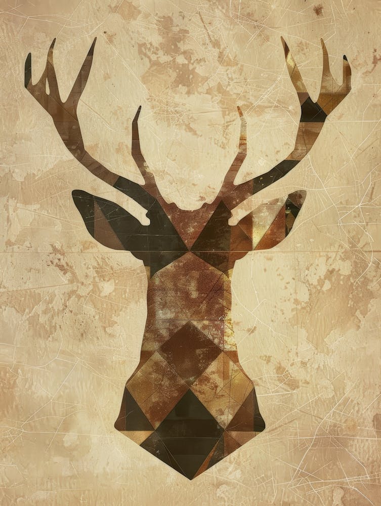 Deer Head Canvas Art 3