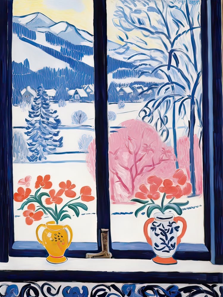 The Windowsill Of Interlaken   Switzerland Snow Inspired By Matisse 3