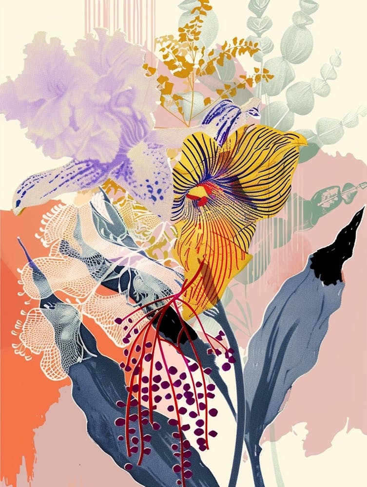 Colourful Flower Illustration Everlasting Flower 4